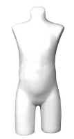 4 year old children's torso form includes a concealed 5/8 inch flange for use with a stand.  Available in fleshtone only.