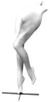 Panty hose form included plated finial ring and plated steel x type base.  This form can be hung from the ceiling or wall or stood on its toe to display pantyhose, slacks, tights and more.