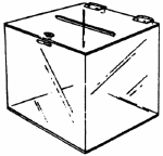 Clear Acrylic Ballot Box With or Without Lock Available in Two Sizes