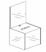 Acrylic Ballot Box with Lock, Pocket and Sign Holder