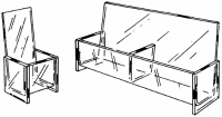 Counter Top Molded Brochure Holder With Single or Double Pocket