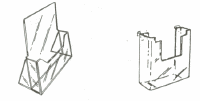 Molded Brochure Holders for 8 1/2" by 11" Brochures Available as Stick-on or for Wall Mount, Counter Top, Slatwall, Gridwall or Pegboard