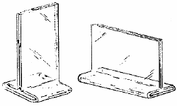 Acrylic Top Load Squash Base Sign Holders