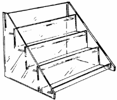 4 Tier Acrylic Counter Display with 3/4" Front Lip