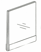 Chrome Channel Acrylic Sign Holder with Brush Chrome Channel