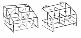 Tiered Display Bins for Counter Top or Slatwall 