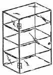 Acrylic Locking Counter Top Showcase with Three Flat Shelves