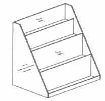 Four Tier Counter Display with 3" Tiers