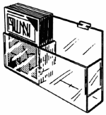 Acrylic Magazine Rack with Two Compartments and 9" High Front Lip for Stability