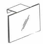 Acrylic Sign Holder for Gridwall or Hang Bar Extends 21/4" x 3/4"
