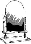 Adjustable Glass Counter Top Mirror