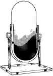 Race Track Oval Counter Mirror