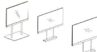 Acrylic Chrome Channel Sign Holders with Double Stem