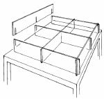 Multiple Panel Binning Systems are easy to configure.  Panels slide together as shown.
