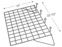14" Deep Large Flat Gridwall Shelf