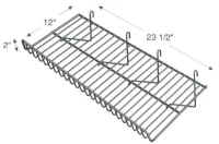 Large Sloping Gridwall Wire Shelf