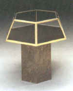 Jewelry Pedestal with HPL Finish Base and Laminate Corners