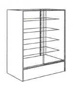 Economy Maximum View Showcase with Glass Top and Back