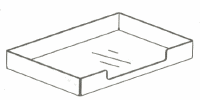 Paper Tray made of 1/8" PETG comes in three convenient sizes.