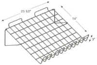 Large Sloping Slatwall Wire Shelf