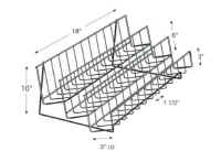 Three Tier 18" Wide Tabletop Wire Display