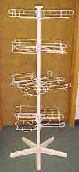 Wire Floor Cap Display with Heavy Duty Base
