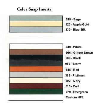 Color Snap Inserts