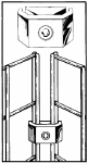 Heavy duty grid connector connects to grid panels at a 90 degree angle.  Allen wrench is included.