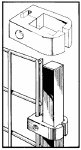 Grid connector to square tubing is used to connect 1" square tubing to one grid panel providing a richer, sturdier look.