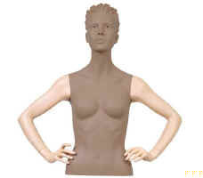 Female System Mannequin Arms - Hands On Hips.  Please note that darkened areas are Not Included.